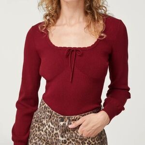 Route NESRINE burgundy SWEATER size 36 European or US 4. Brand new with tags!